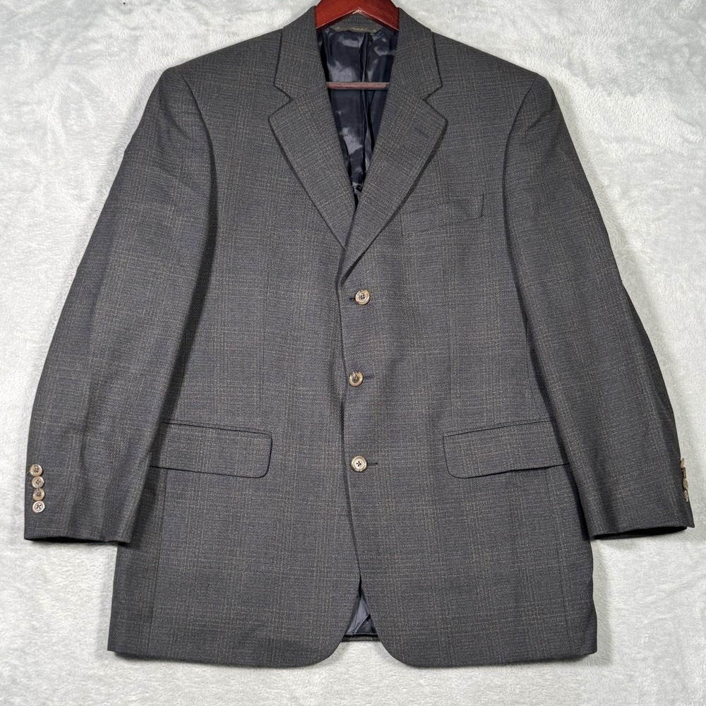 Jack Victor Blazer Mens 42R Wool Plaid Suit Jacket Sport Coat‎ Montreal Checked
